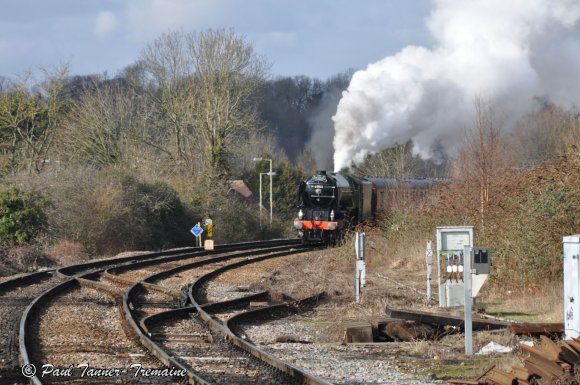 Tornado on its maiden run at Romsey Station.